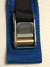 12ft Roller CAM Strap - Paddle People Custom Roller Buckle | Blue Double Buckle Pad with Ironed Strap Tip CAM Strap (1 Pair) | Free Shipping